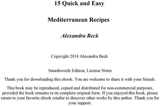 Product picture quick and easy medditterranean recipes